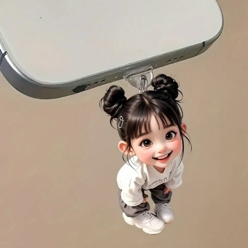 Accesorios a prueba de polvo para teléfono, colgante Universal, enchufe para teléfono móvil, enchufe antipolvo tipo C para Iphone, fácil de instalar, tapón antipolvo curativo para chica