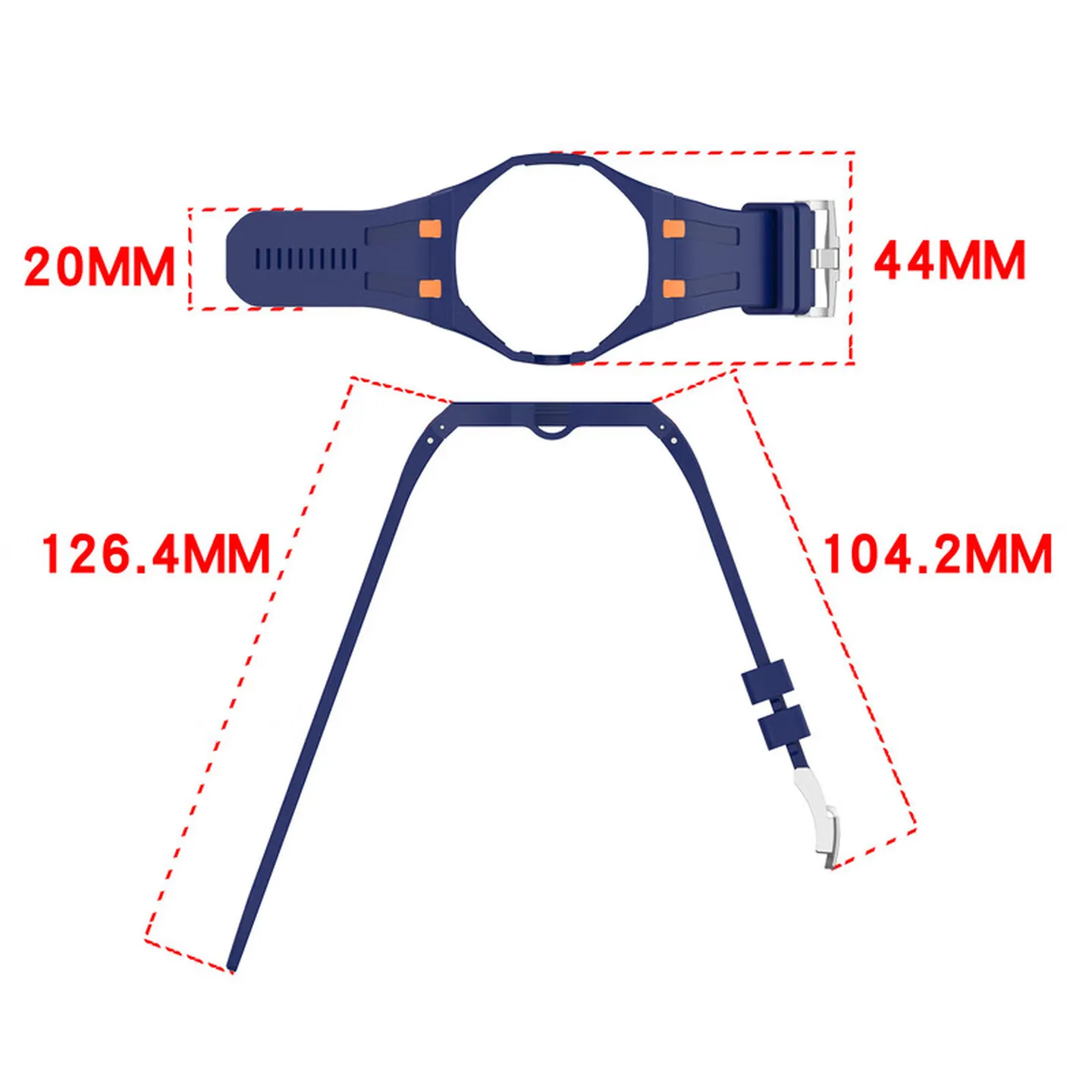 2 in 1 PC Case+Silicone Strap For Swatch x AP Royal Pop Pocket Watch Silicone Band Modification integrated Bumper Accessorries view 3