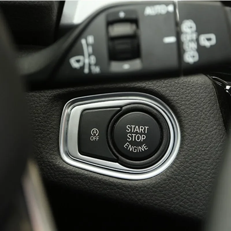 Car One-Click Engine Start Stop OFF Button Frame Decoration Trim Sticker For BMW X1 2 3 Series F45 F46 F30 Interior Accessories