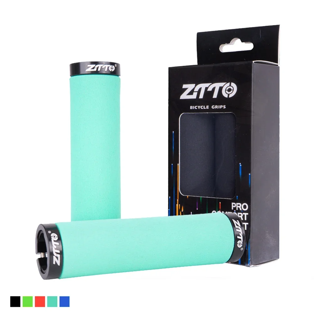 ZTTO MTB Sponge Grip Shock-Proof Foam Anti-Slip Lockable 33mm Thicken Grips Handle Lightweight Mountain Bike Dual Lockring 1Pair