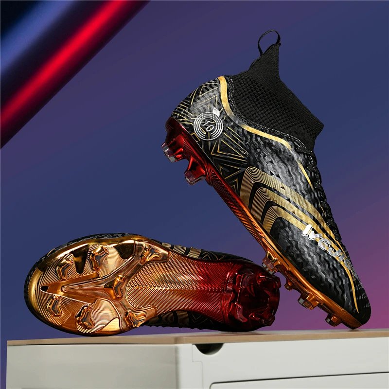 

Мужские футбольные бутсы, профессиональные дышащие спортивные футбольные бутсы с высоким берцем, тренировочные кроссовки для уличного футбола для TF/AG