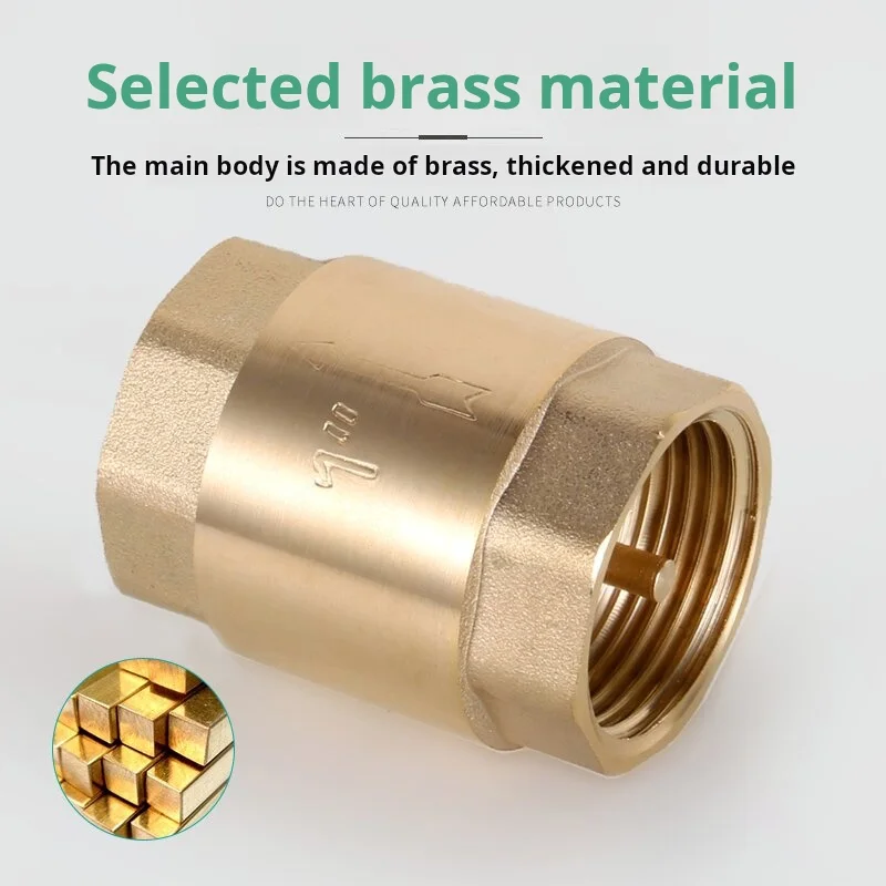 Brass Vertical Check Valve Spring Thread, Internal Thread, Water Meter Spring, 4 Points, 6 Points, 1 Inch