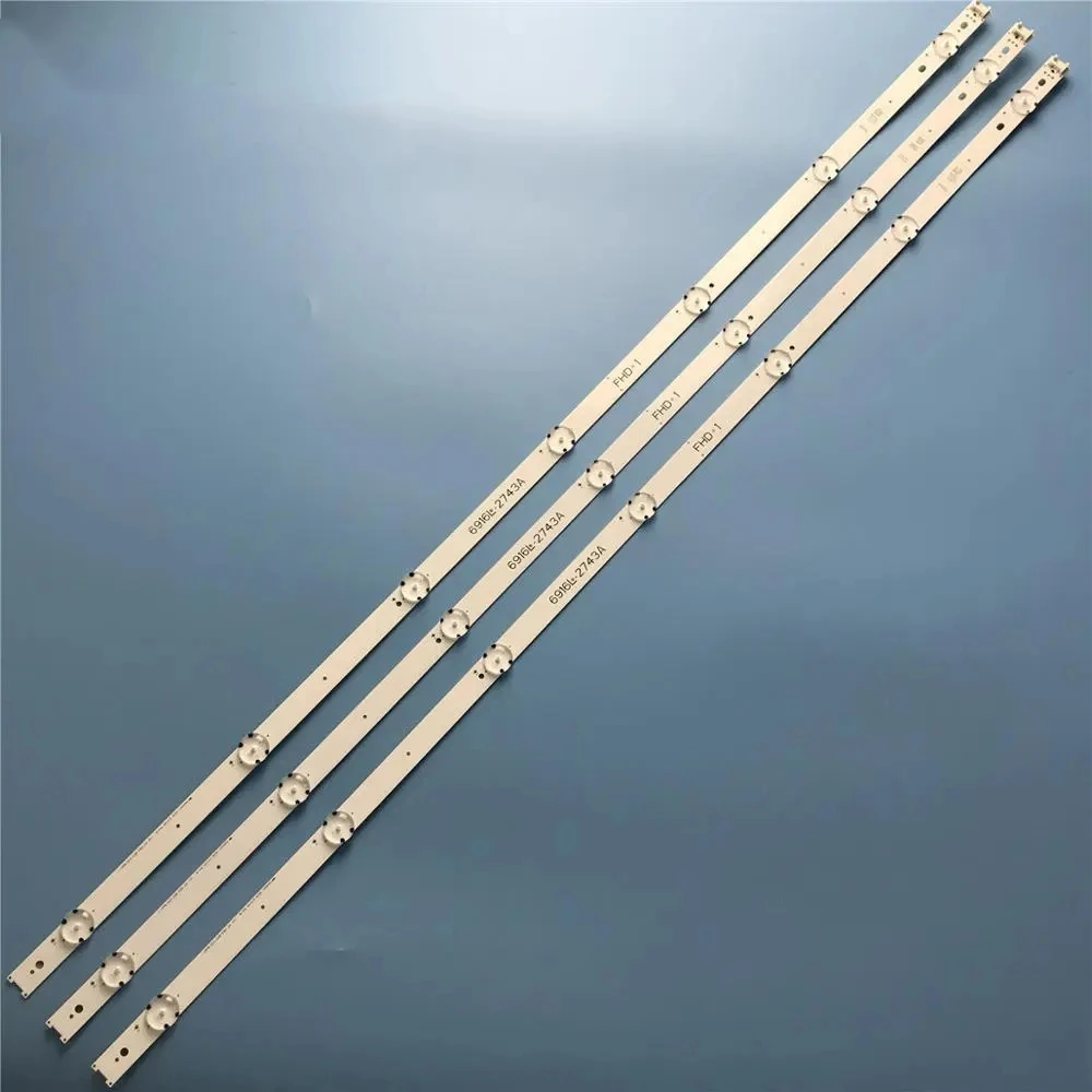 

LED Backlight strip 7 lamp for 43" V16.5 ART3 2743 Rev0.1 6916L-2743A FHD 1 43LH5100 43LH590V 43LH510V 43LH570V 43LH5700-UD