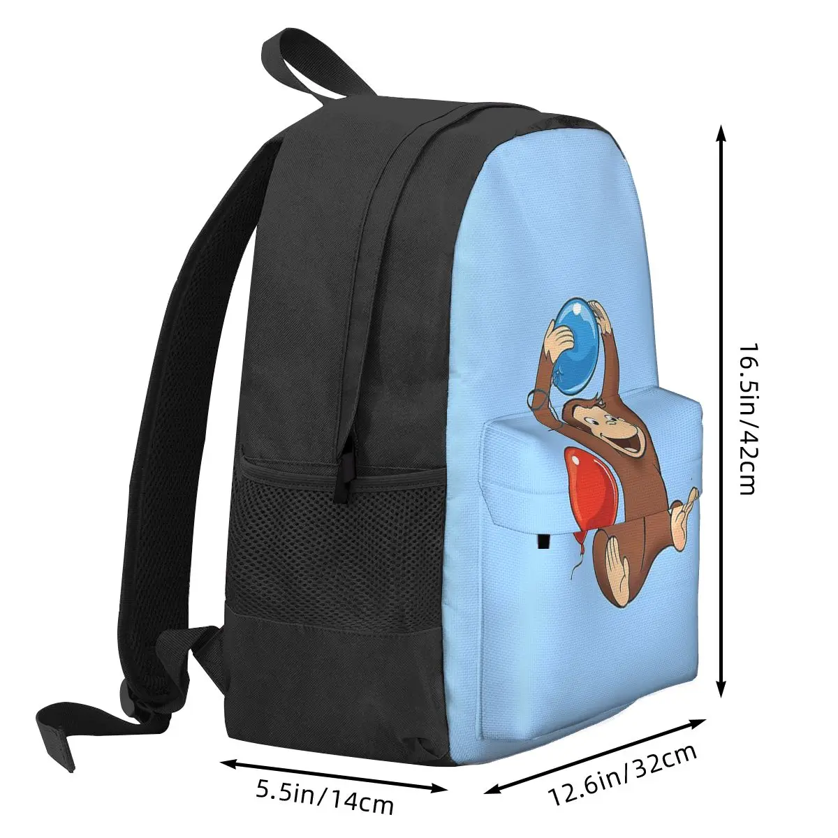 Curious George Backpack Hot Sale Daypack Large Capacity Boys Girls BookBag School Bag Shoulder Bags for Men Women