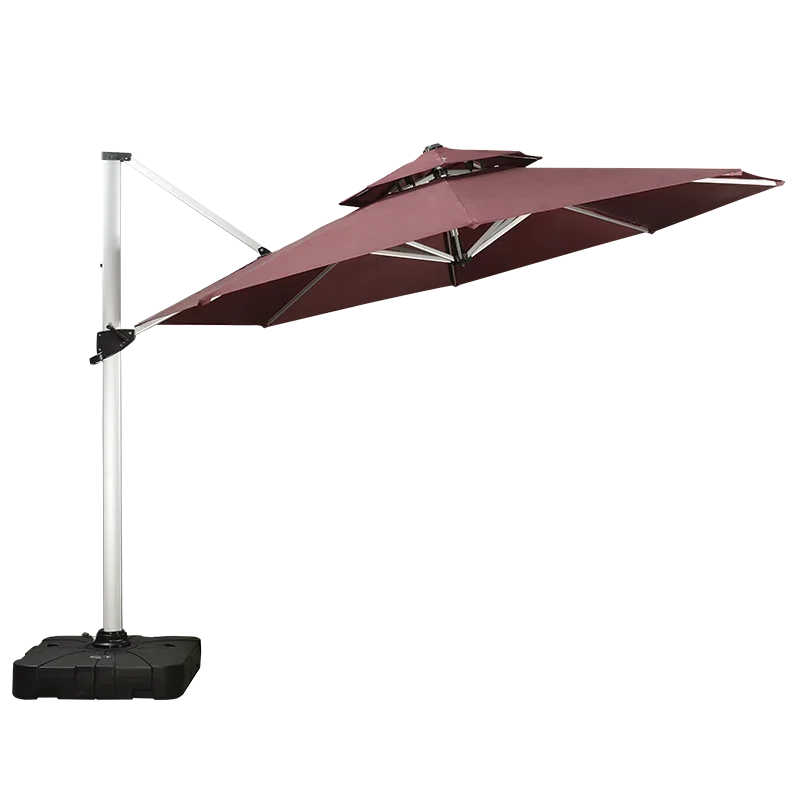 

2026 3*3m large outdoor umbrella garden parasol patio umbrellas aluminum frame with base