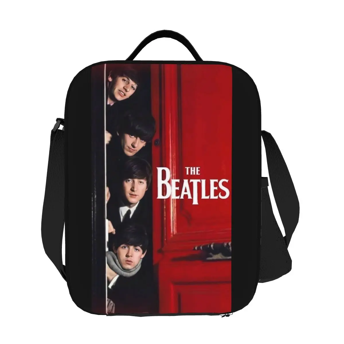 Bolsa de almuerzo con aislamiento Harajuku The Beatle Memebers Art para mujeres y niños, cajas de comida a prueba de fugas, fiambrera térmica
