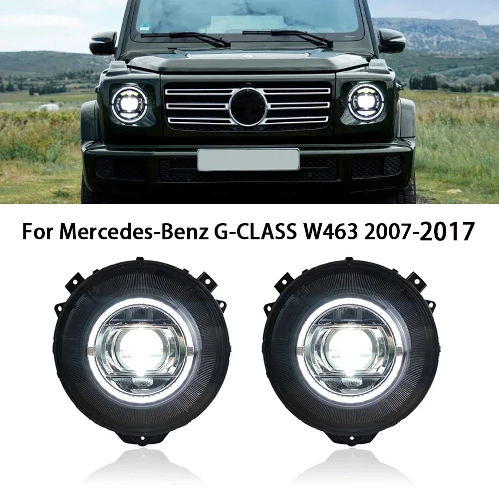 

Фара с задним фонарем для Mercedes-Benz G Class W463 G55G63 G350G500 G550 2007-2017 Передние фонари Фара Авто аксессуары DRL