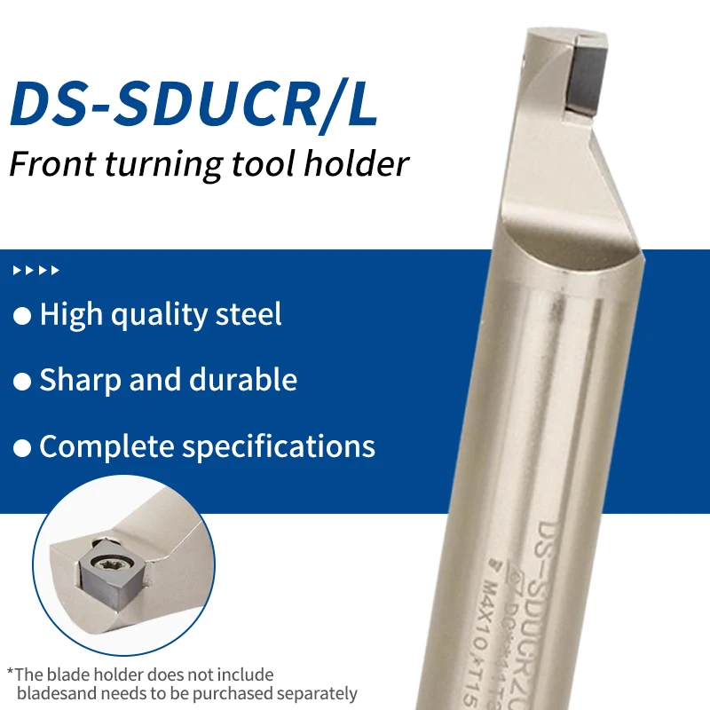 

Держатель инструмента с ЧПУ с внутренним отверстием DS-SDUCR для токарного станка швейцарского типа, ударопрочный задний держатель инструмента с резьбой из пружинной стали