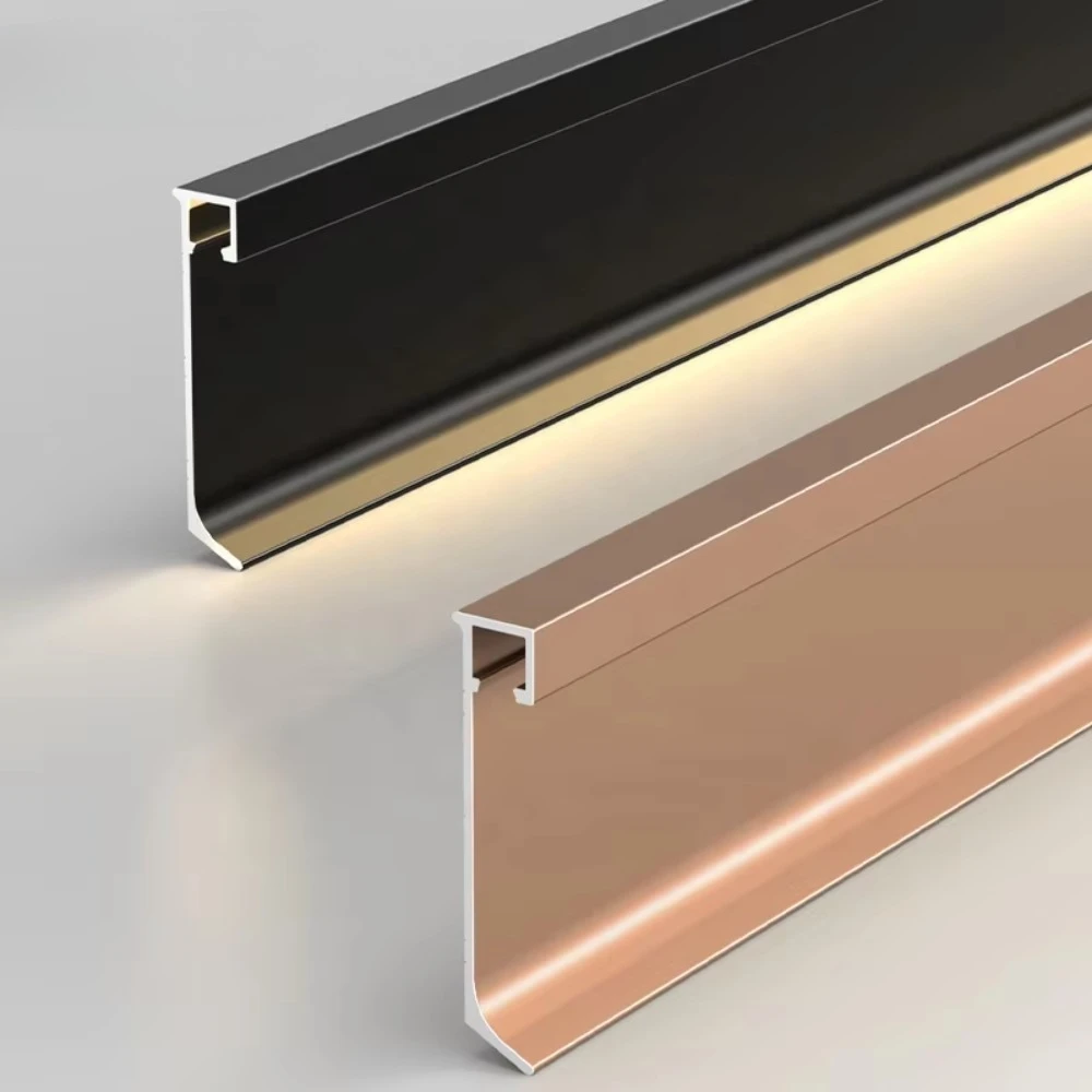 Hot Selling 60/80/100 mm Height Aluminum Alloy Light Bar Led Skirting Board Skirting Board