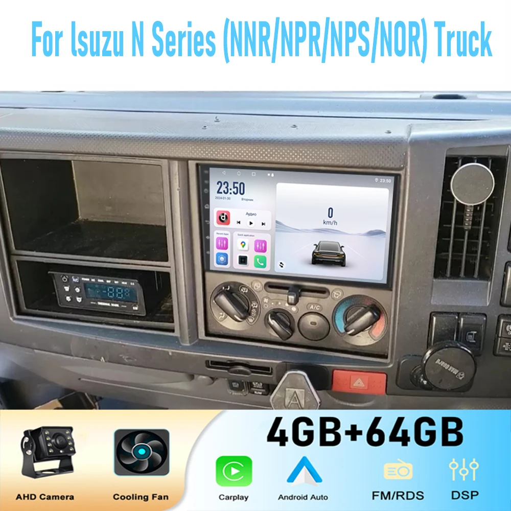 

7" For lsuzu N Series NOR Truck 64GB Radio Wireless Carplay Adnroid 15 Auto Head GPS Navi WIFI Car Stereo Radio Google Map