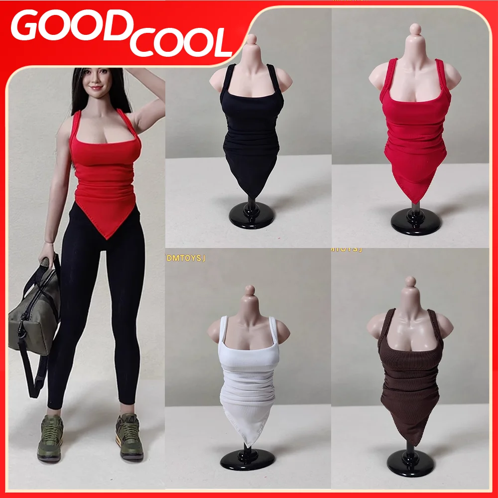 DMTOYS DF069 1/6 Scale Female Soldiers Sports Tight Fitting Vest Multi-Color Model Accessories Fit 12 inch Action Figure Body