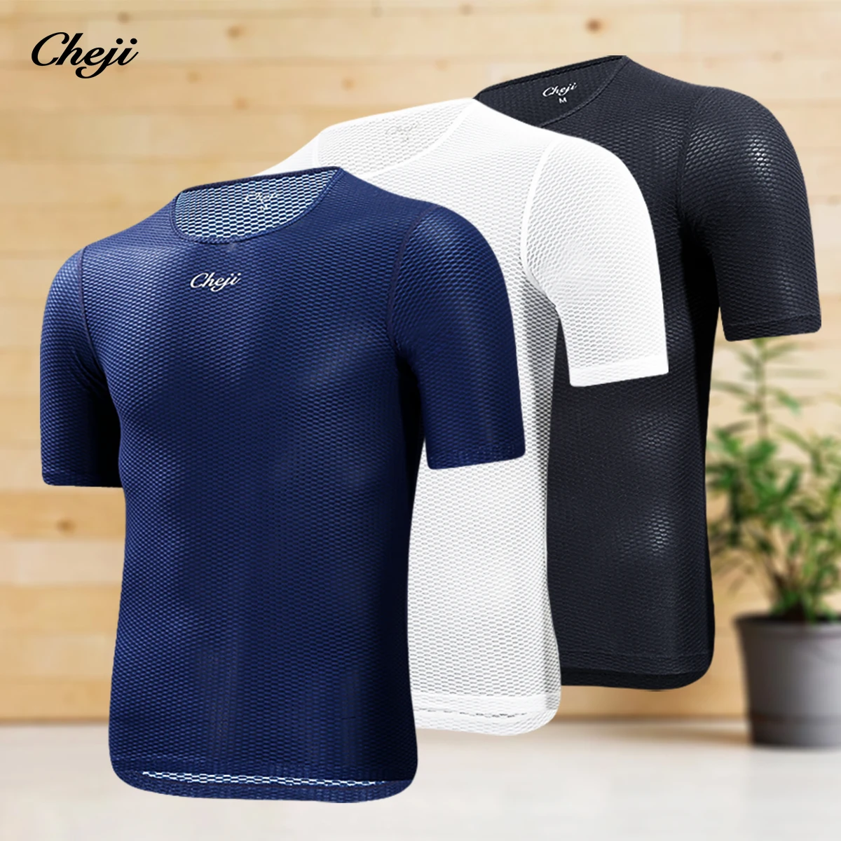 CHEJI-Camisolas de ciclismo masculinas, tops de manga curta, secagem rápida, tecido de alta qualidade, ciclismo, t-shirt respirável anti-suor, tshi