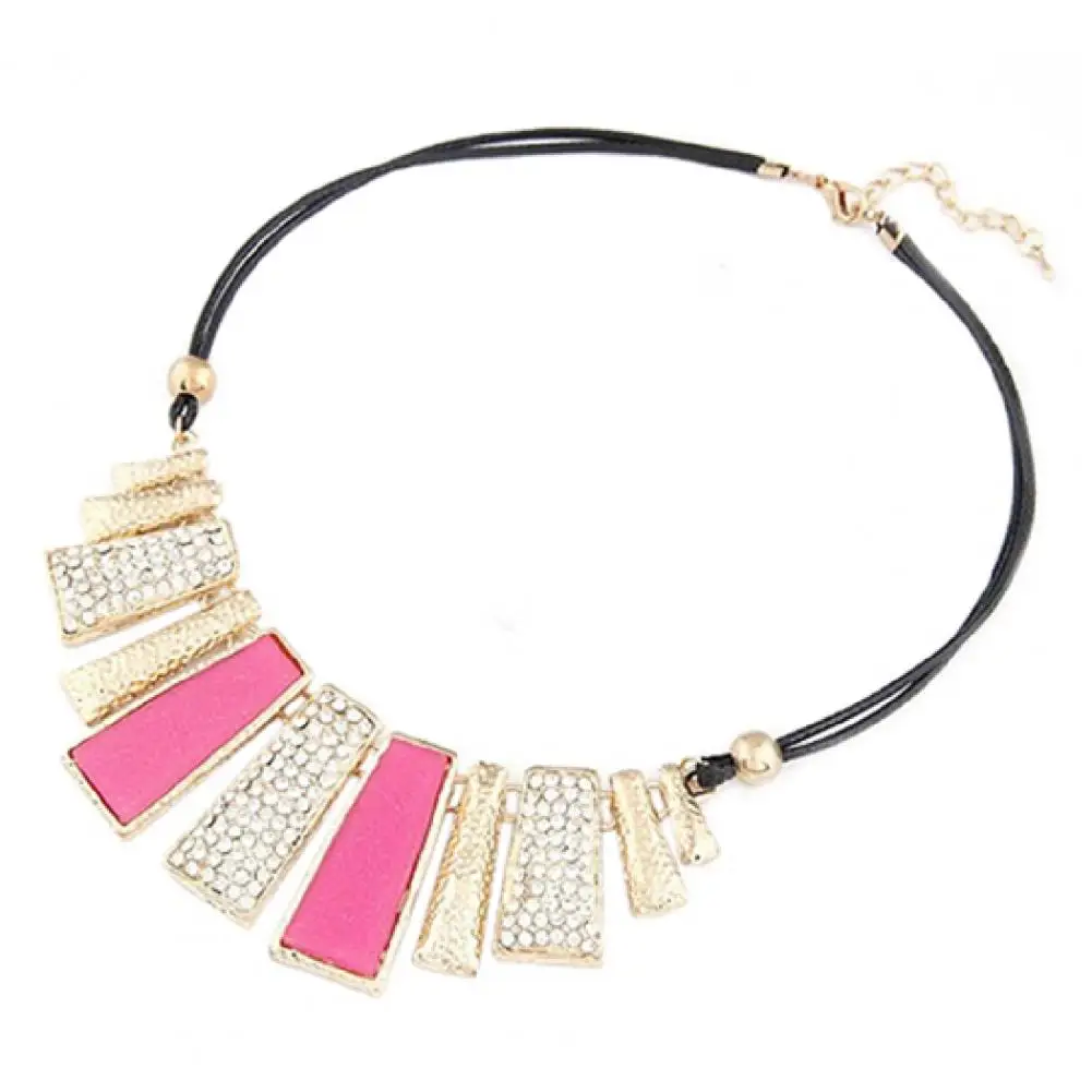 Leather Necklace Alloy Sweater Collar Decorative Hypoallergenic  Fashion Women Leather Choker