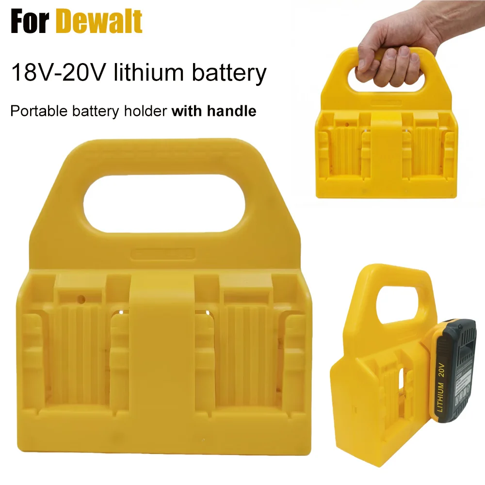 1PC Battery Holder Storage Rack for Dewalt 18V 20V Li-ion Battery DCB203 DCB205, Wall Mount Battery Dock for Workbench