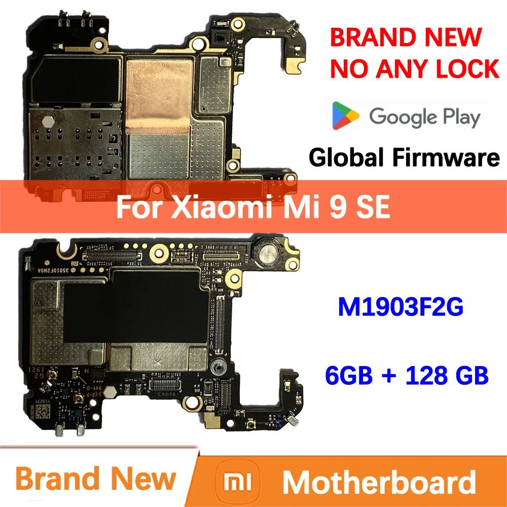 100% Brand New Original Motherboard for Xiaomi Mi 9 SE Mainboard Logic Circuit Board Plate Global Unlocked M1903F2G Mi 9SE