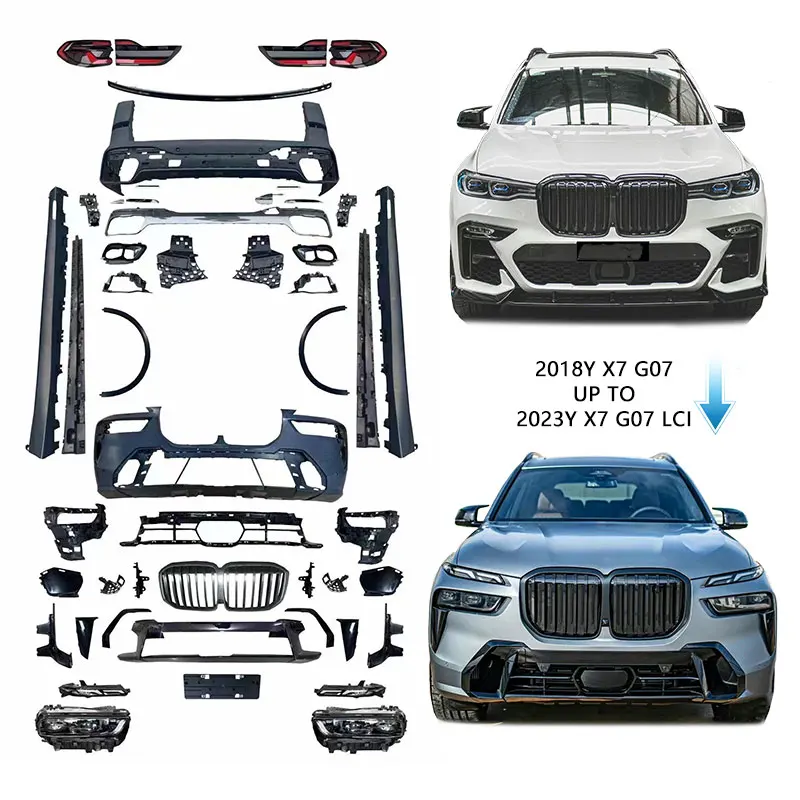 

STLF2018y X7 G07 Old Upgrade to New Latest 2023y X7 G07 Lci Car Bumpers Body Kit Auto Body Parts with Headlights Taillights DR