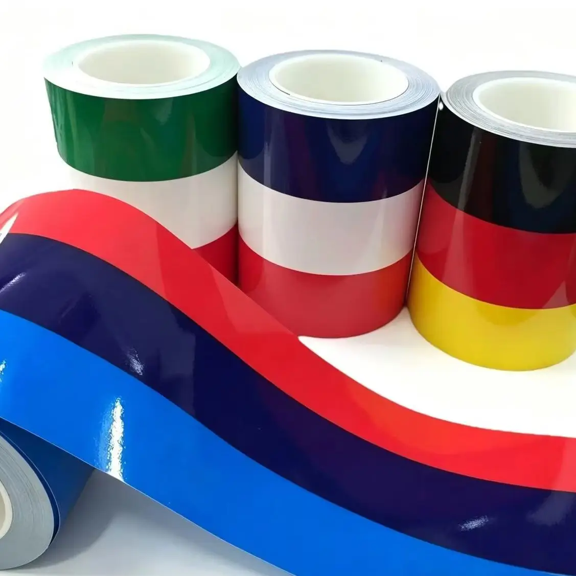 Car Sticker Color Side Hood Motorsport Vinyl Decal Sticker Strip Bumper Engine Cover For Three Color National Flag Sticker