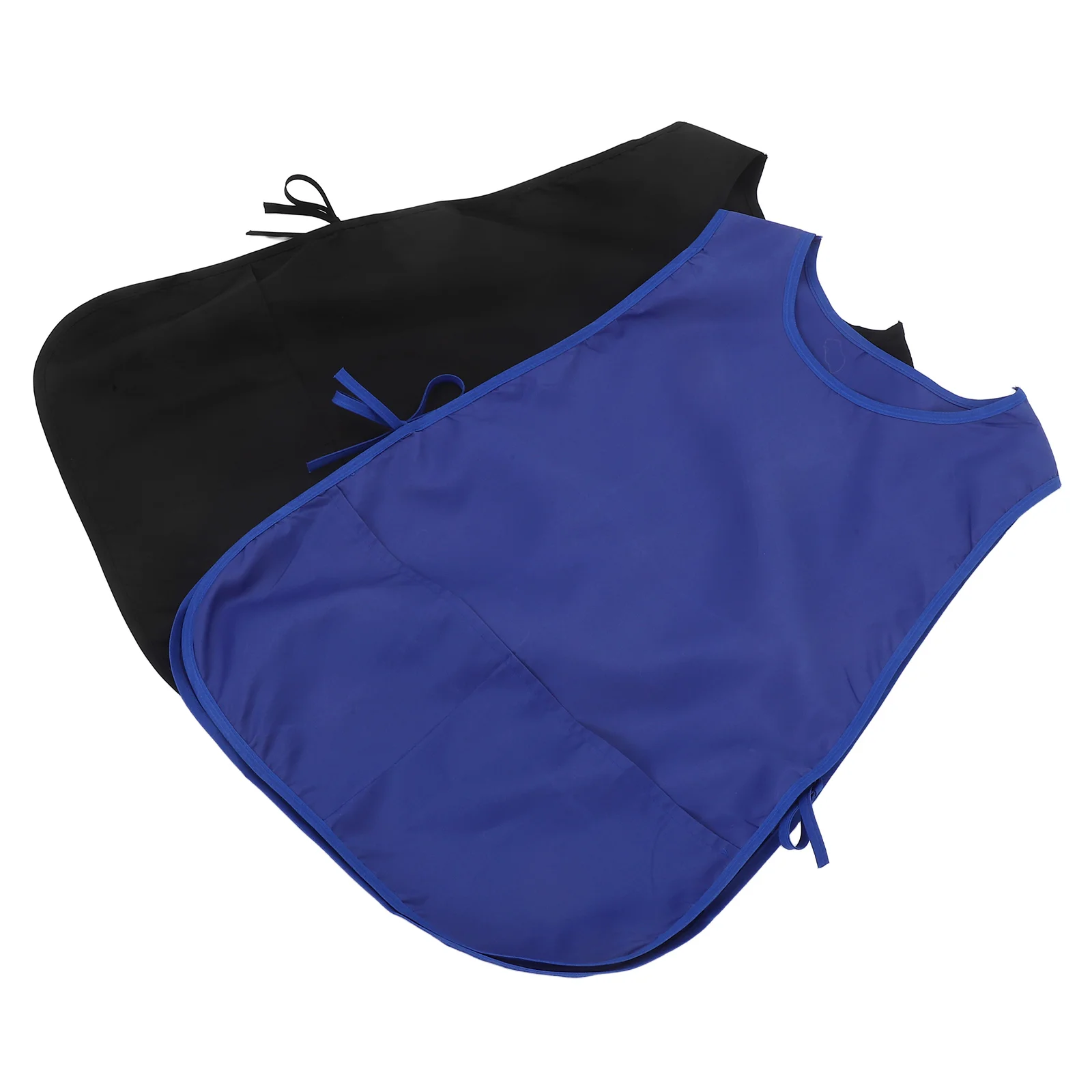 

2pcs Men'S Sturdy Work Aprons With Pockets Oil-Proof Wear Resistant Fabric Adjustable Straps For Chefs Barbers Housekeeping