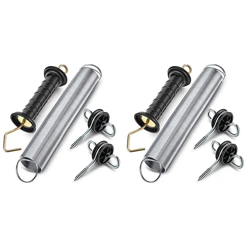 8 Pieces Electric Fence Gate Handle Kit Electric Fence Gate Kit Anchors Spring Gate Handle Kit-Y41A