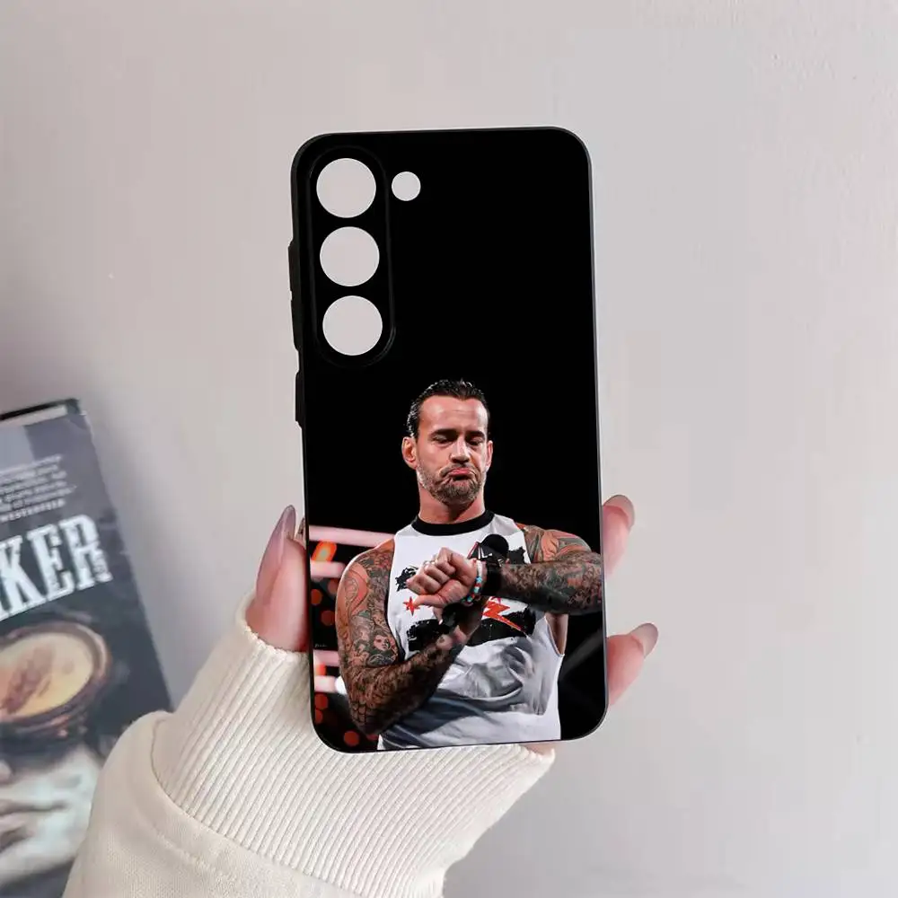 WWE CM P-Punk Capa de telefone para Samsung Galaxy A73,72,51,53,52,71,22,5G,Note,J7,8,9 Capa preta macia