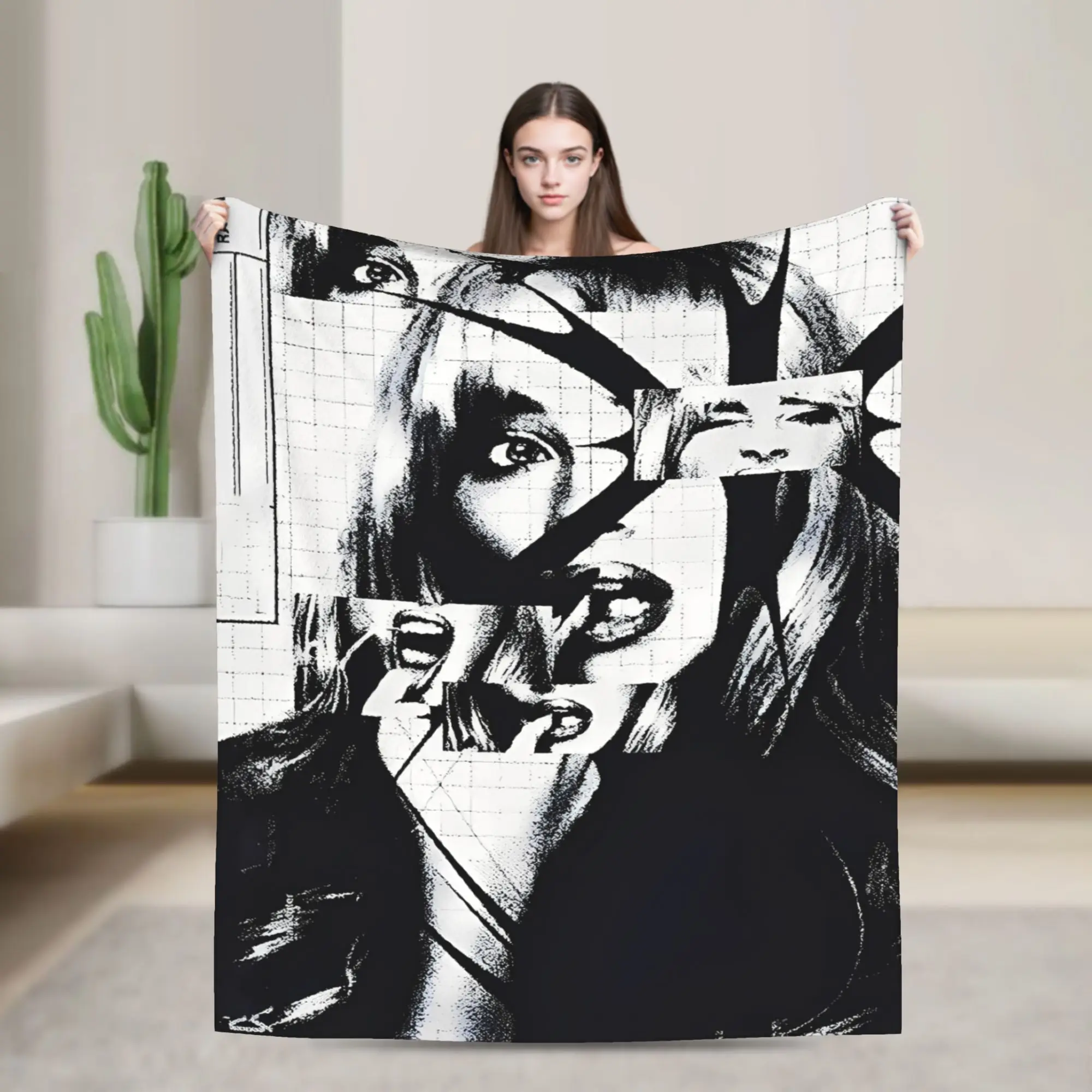Sabrina Carpenter Album Flannel Blanket  Super Soft Bedding Throws for Living Room Decorative Pattern Bedspread Sofa Bed Cover
