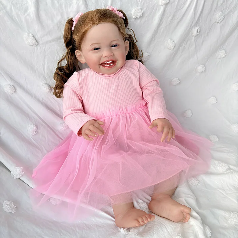 60CM 24 Zoll Reborn Kleinkind-Babypuppe Beliebte Fröhliche Baby Mila zum Verkauf Geburtstags- und Weihnachtsgeschenke Spielzeug Dropshipping Muñecas Bebe Reborn