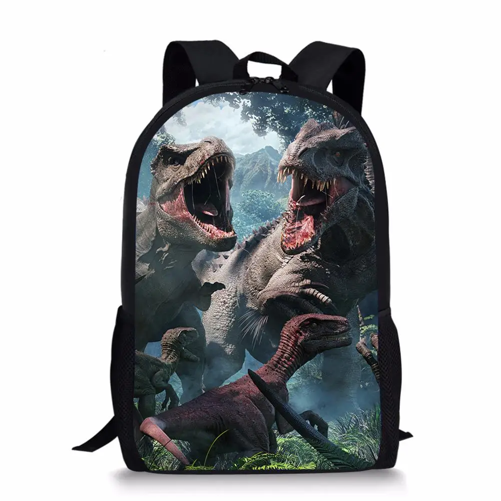 3D Cool Dinosaurs Print School Bags for Children Kids Boys Fashion Men Backpack Teenagers Tyrannosaurus Student Daily BookBags