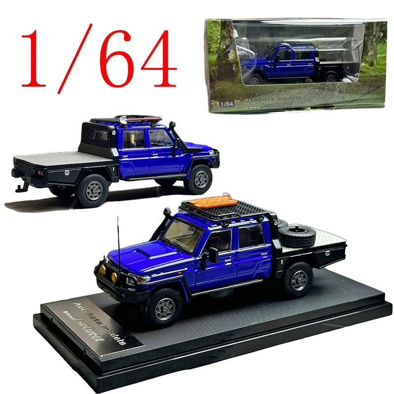 

AM литой под давлением масштаб 1/64 LandCruiser, модель автомобиля из сплава LandCruiser J70LC79, пикап, игровые транспортные средства, игрушка для мальчика, подарок, оригинальная коробка