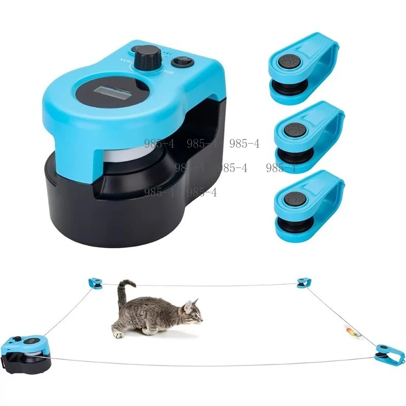 Indoor Weight Loss Interactive Cat Toy, Electric Feather Treadmill with Sound and Remote Control Function