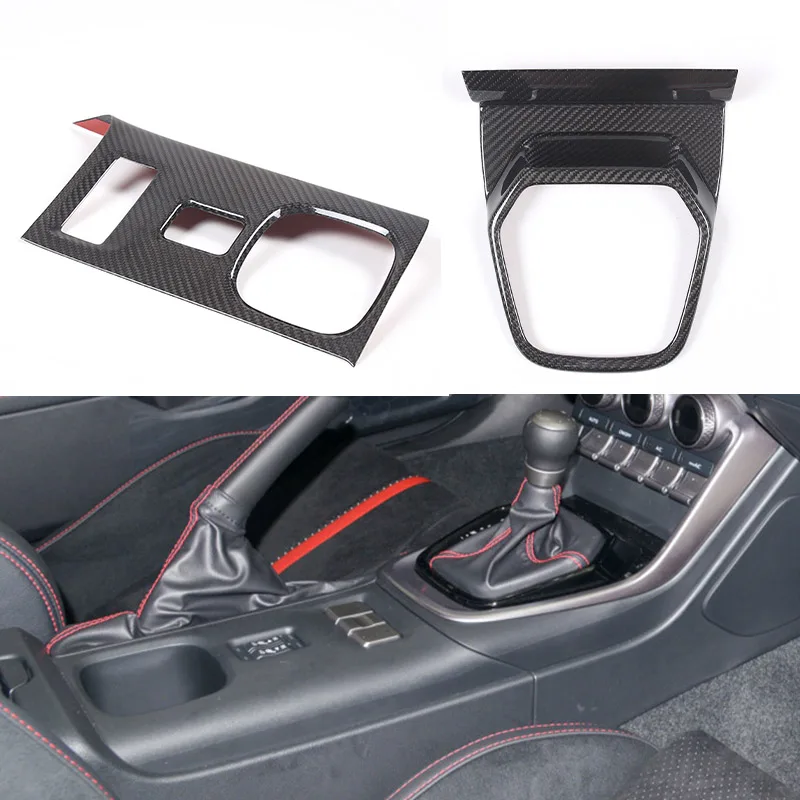 

Real carbon fiber For Toyota 86 For Subaru BRZ 2022 Car gear shift panel seat heating adjustment frame Trim sticker Accessories