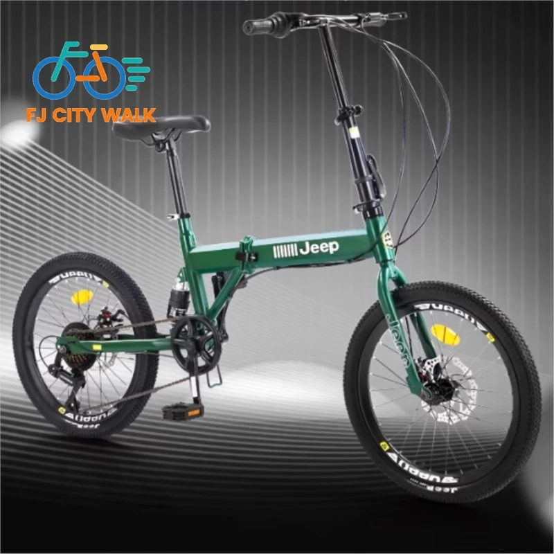 

FJ Folding Mountain Variable Speed Bicycle Adult Men And Women 20 Inch Ultra Lightweight Portable For Teenagers Foldable Bicycle