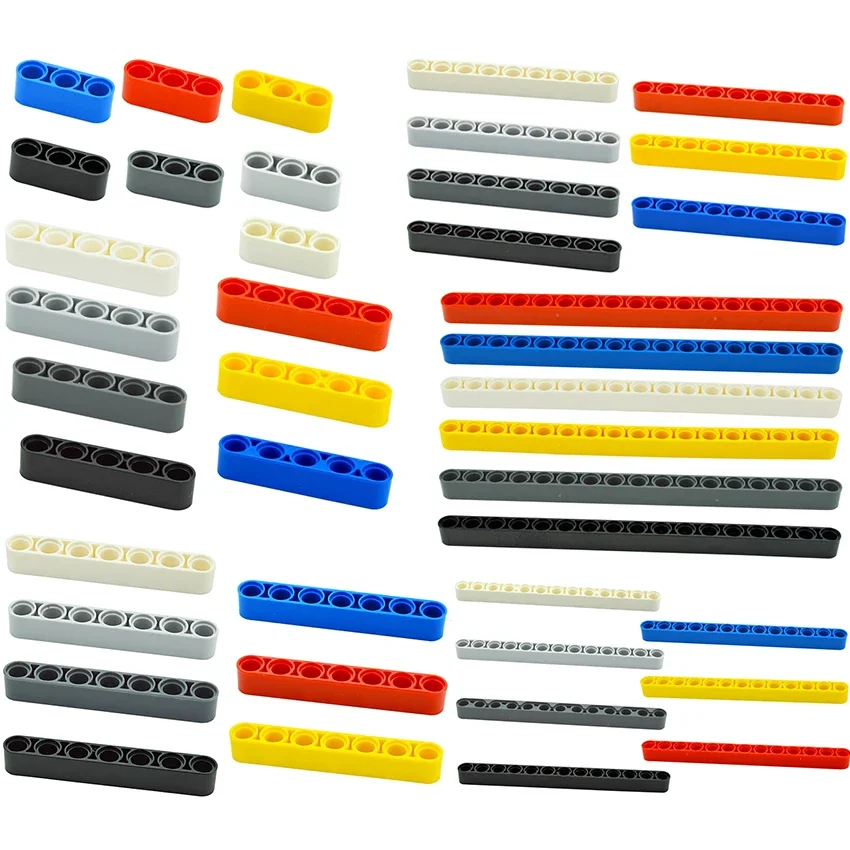اللبنات الإبداعية MOC التقنية رافعة سميكة شعاع ألعاب أطفال استبدال أجزاء متوافقة مع القطع الفنية
