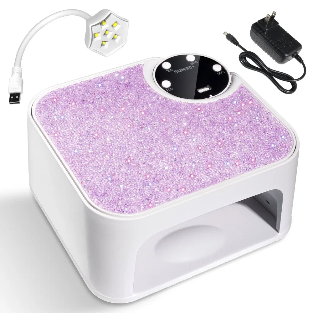 المهنية الأشعة فوق البنفسجية LED مصباح للأظافر هلام آلة مجفف طلاء الأظافر مع 45LED الماس تصميم مسمار المنزل استخدام مانيكير الأشعة فوق البنفسجية الخفيفة