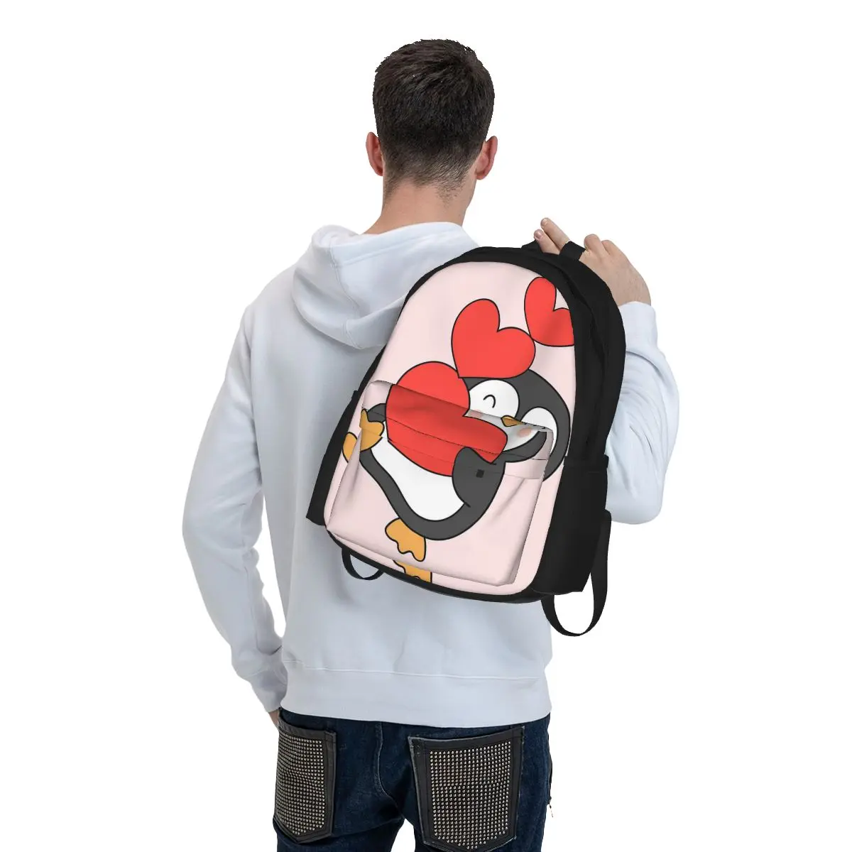 Niedlicher Pinguin, Pinguin, Baby Pinguin Rucksäcke Jungen Mädchen Bücher tasche Kinder Schult aschen Kinder Rucksack Laptop Rucksack Umhängetasche