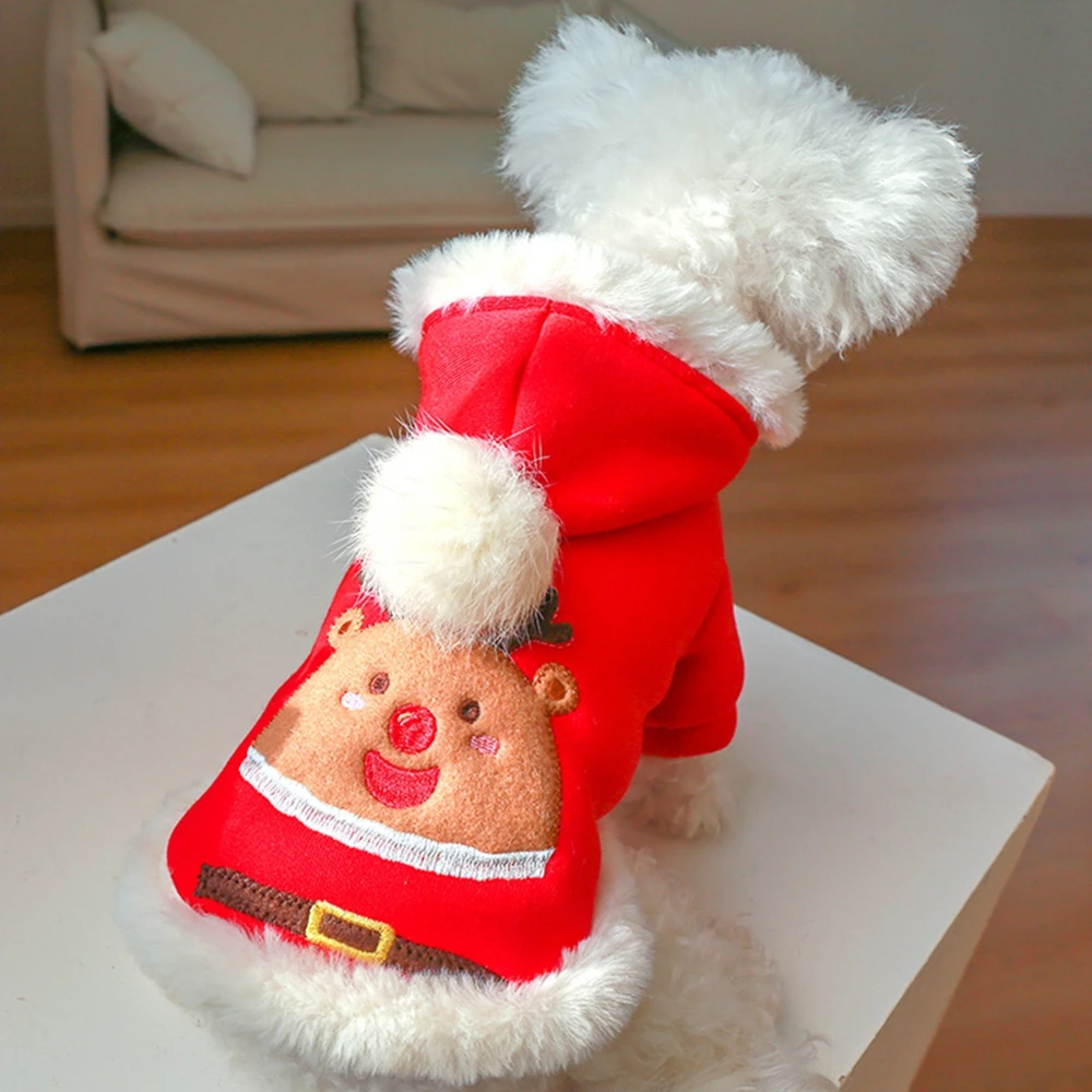 Winter Fleece Dog Clothes For Dogs Pets Santa Costume Clothing Soft Dog Coat Jacket Puppy Pet Hooded Coat For Dogs Hoodies