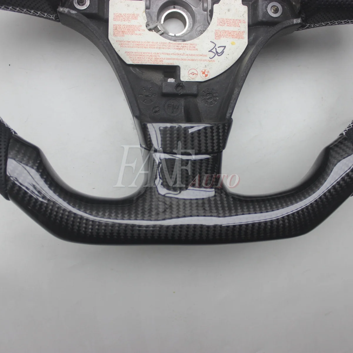 Customized Product for BMW E36 E46 Z3 Replacement D Shape Real Carbon Fiber Steering Wheel with Perforated Leather view 5