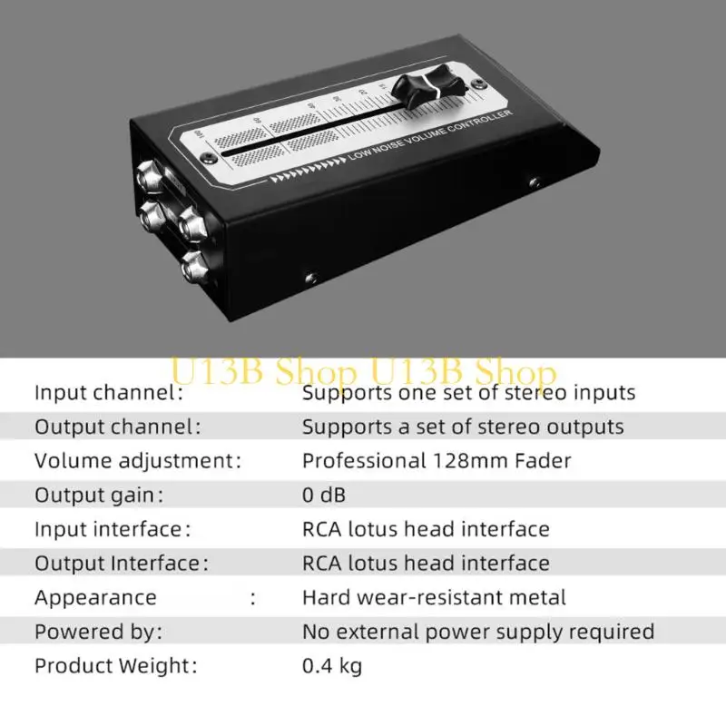 U13B Manual Adjuster with 6.35mm Control Layout, Top Fader Design, Metal House