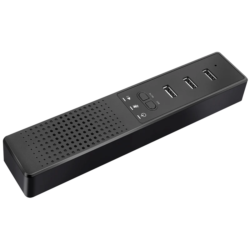 3 in 1 Computer Speakers with Microphone & Hubs USB Conference Speaker, PC Mic for Video Conference-A22U