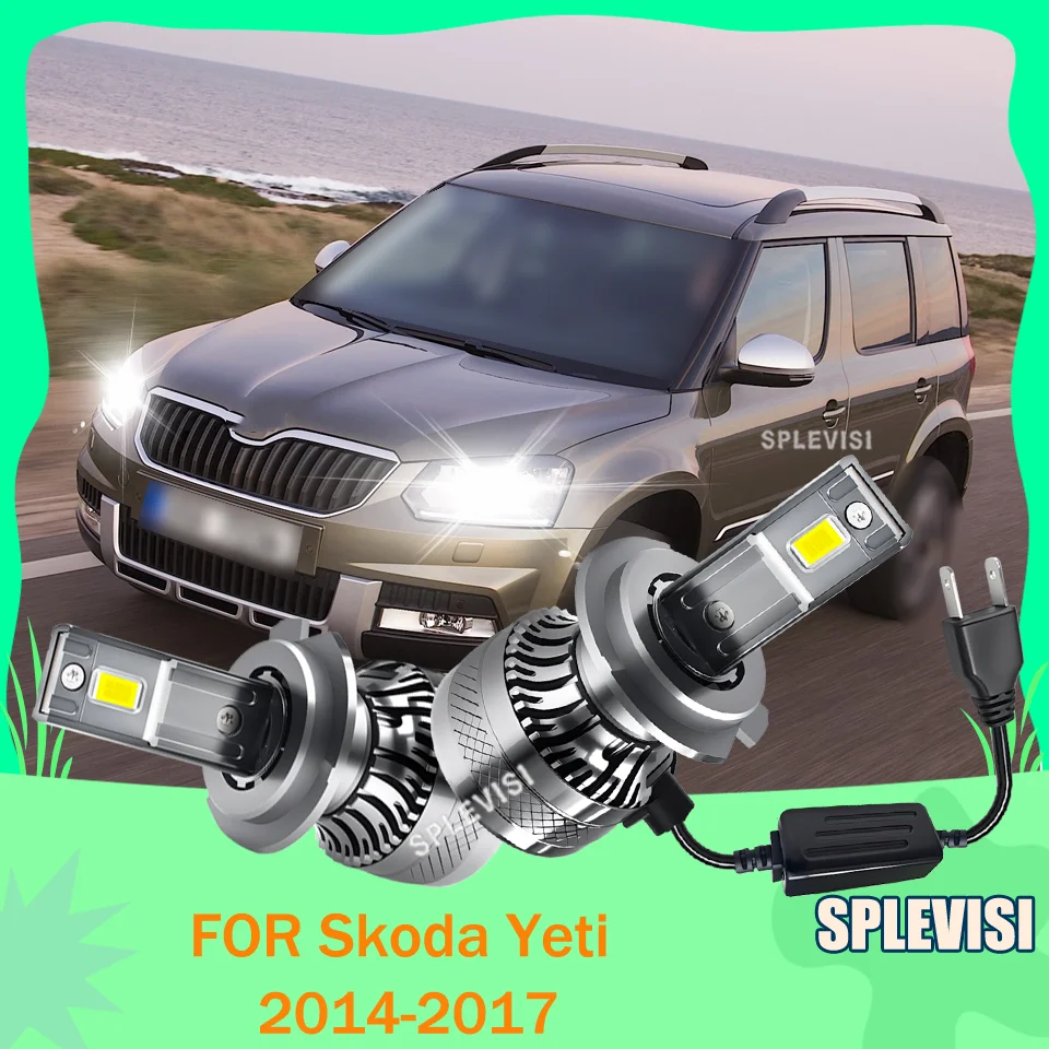 

2Pcs 100%Brand New IP68 System Car Headlights H7 477 499 Turbo Lamp Error-Free CANBUS Ready For Skoda Yeti 2014 2015 2016 2017
