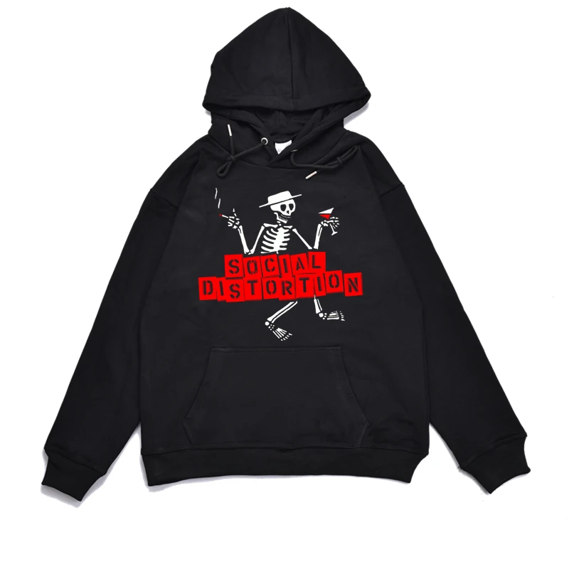 Digital Direct Heavy Metal Rock Social Distortion Band Print Sweatshirt Unisex Autumn Winter Jacket Cotton Polyester Youth Ca...