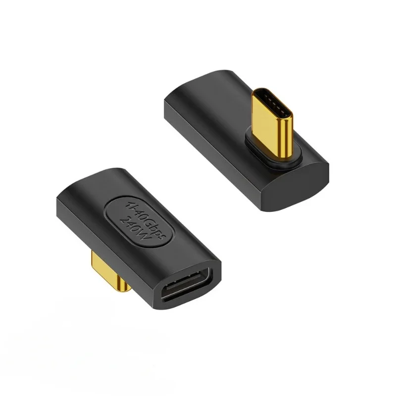240 واط USB C موسع محول 90/180 درجة نوع C ذكر إلى أنثى موسع OTG 40Gbps محول البيانات السريع محول شحن محول
