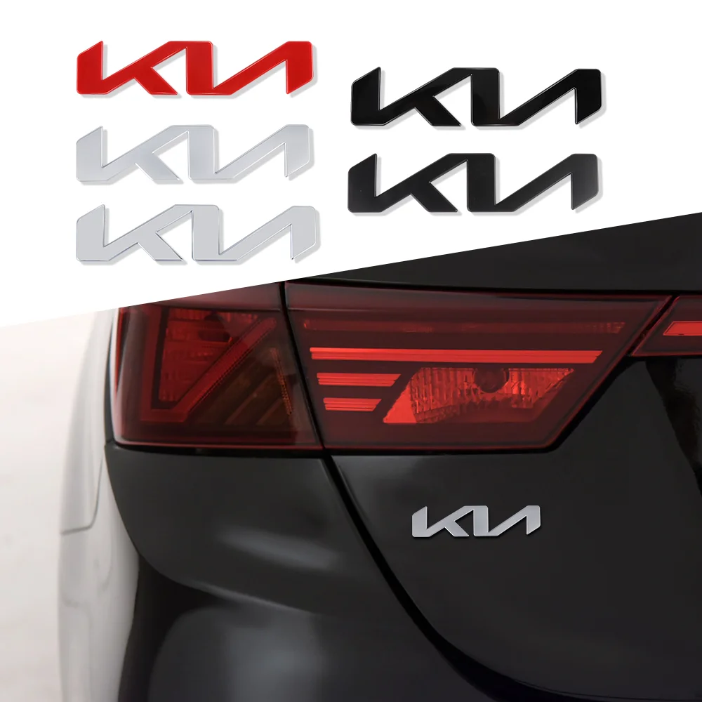 ABS Car Logo Cover Front Grille Badge Rear Trunk Emblem Decal Accessorie For KIA Sportage GT RIO Ceed Picanto Pegas Sorento Niro