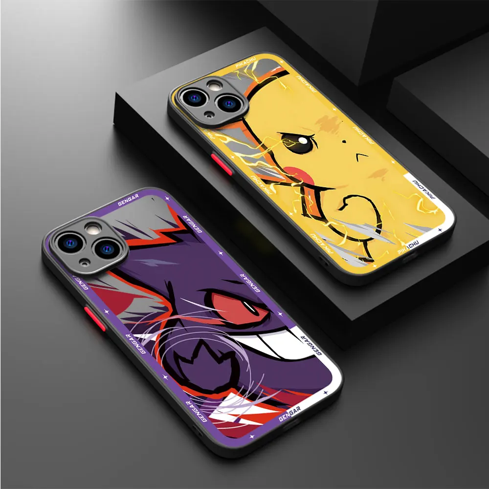 Pokemon Phone Case for Apple iPhone 13 Mini 15ProMax 7 8 Plus 14 Pro XS Max 11 Pro XR 12 SE 12 Coque Luxury Matte Cover