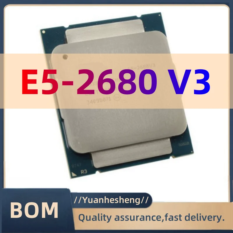 E5 2680 V3 2,5 GHz 12-Core 24-Thread CPU-Prozessor LGA 2011-3