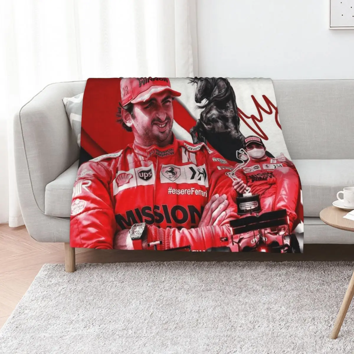 C Sainz New Throw Blanket Blankets For Bed Loose for winter Giant Sofa manga valentine gift ideas Blankets