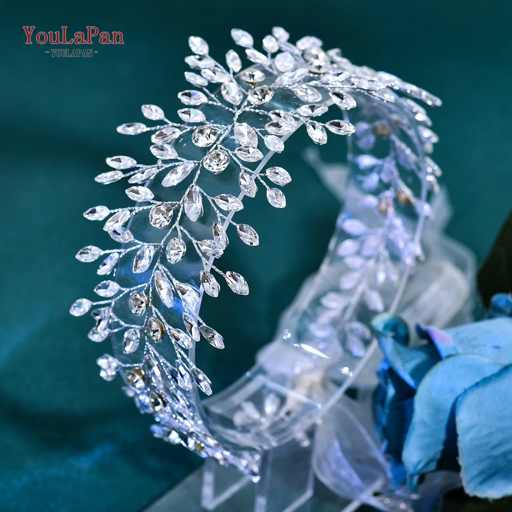 

YouLaPan Wedding Headpiece Elegant Rhinestone Headwear Bride Bridesmaid Shinin Headband Holiday Gift Handmade Hair Jewelry HP920