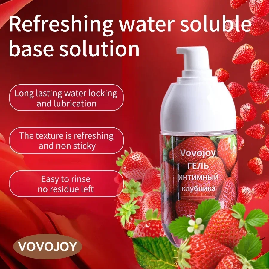 2 Buah Pelumas Seksual Dewasa Tahan Lama Tidak Lengket Licin Pelumas Berbasis Air Mainan Seks Rasa Ceri Stroberi untuk Vagina