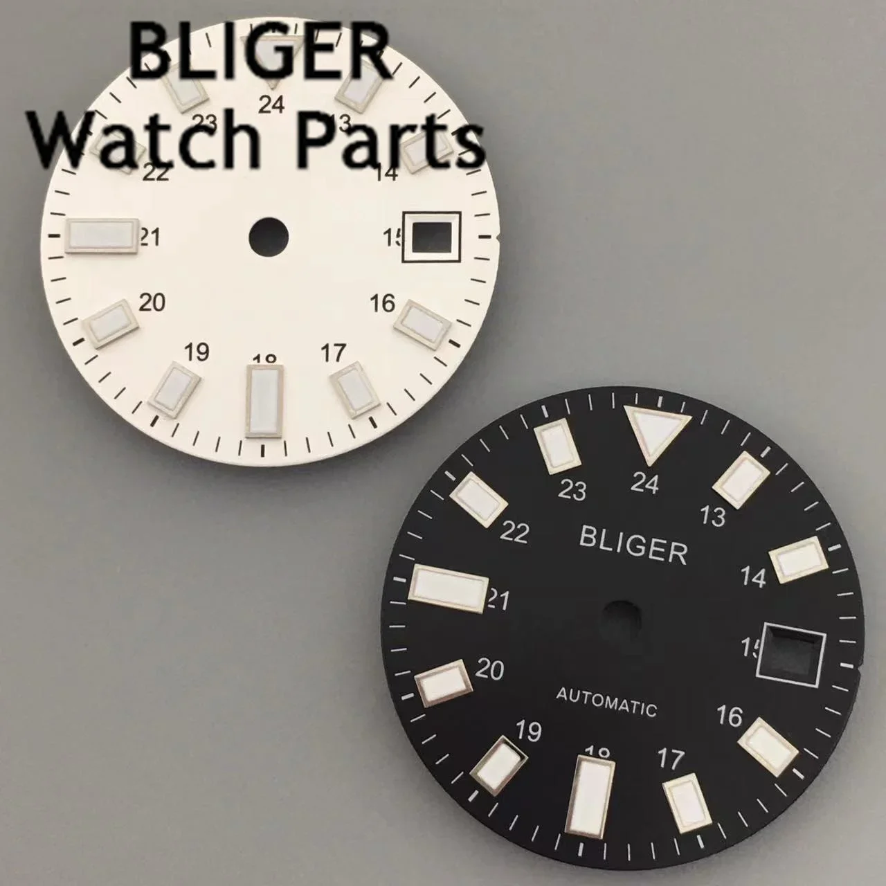 BLIGER 29mmBlack White Watch Wial Luminous Fit ETA2824 2836 Miyota 8215 DG2813 3804 Movement