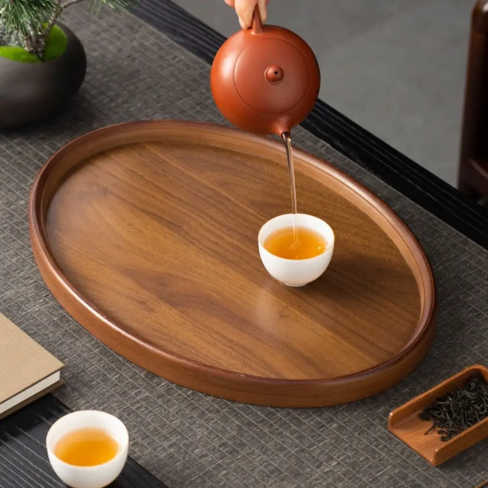 Durable Wooden Wooden Tray Retro Style Large Capacity Food Storage Trays Portable Creative Fruit Platter Coffee Table