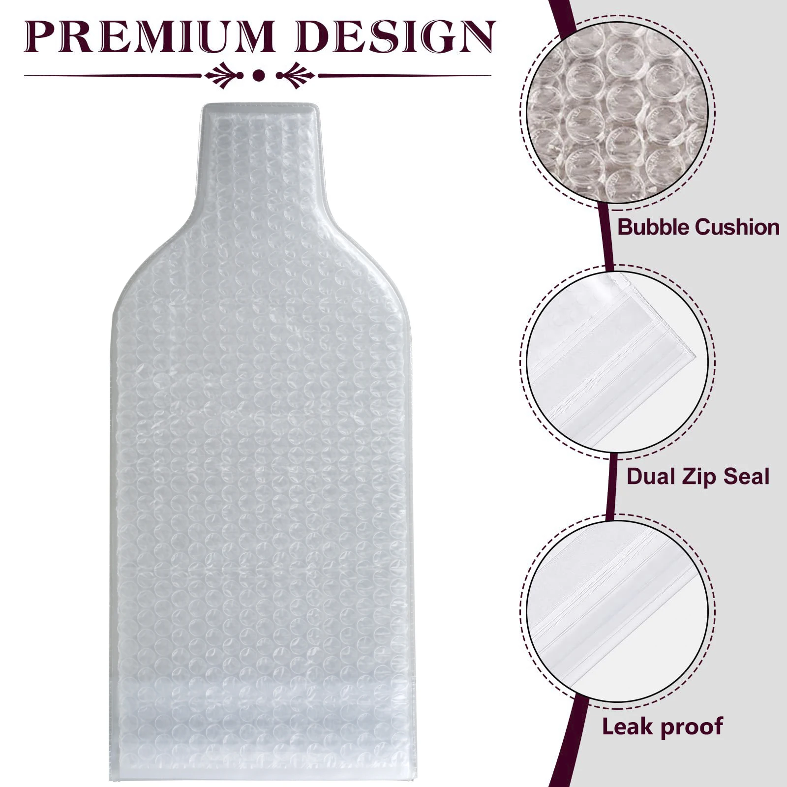 4/8Pcs Wine Bottle Bags Reusable Wine Bottle Protector Case Leak-proof Wine Bottle Bags Multi-Layered Protection for Travel